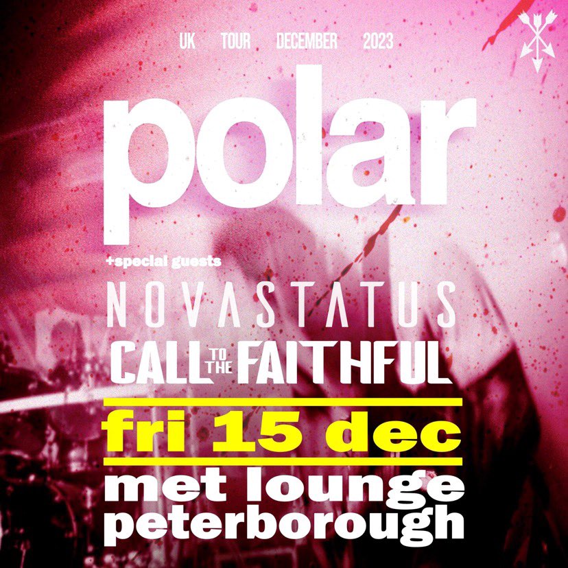 Peterborough - we’re finally back at @themetlounge and even better news, we return alongside our friends in @calltothefaithful to support @Polaruk; a band we collectively have followed for a while and look forward to experiencing live. 

Tickets below!

skiddle.com/e/36686595/?sk…