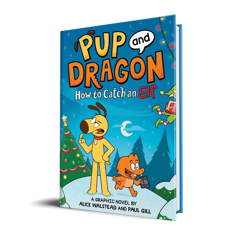 In this exhilarating Christmas adventure, best friends are trying to catch one of Santa's helpers. Not an easy task @sourcebookskids #nappaawards #playlearnconnect #kidsbook #howtocatchbooks #howtocatch #graphicnovelsforkids #kidsgraphicnovels #earlyreaders #pupanddragon