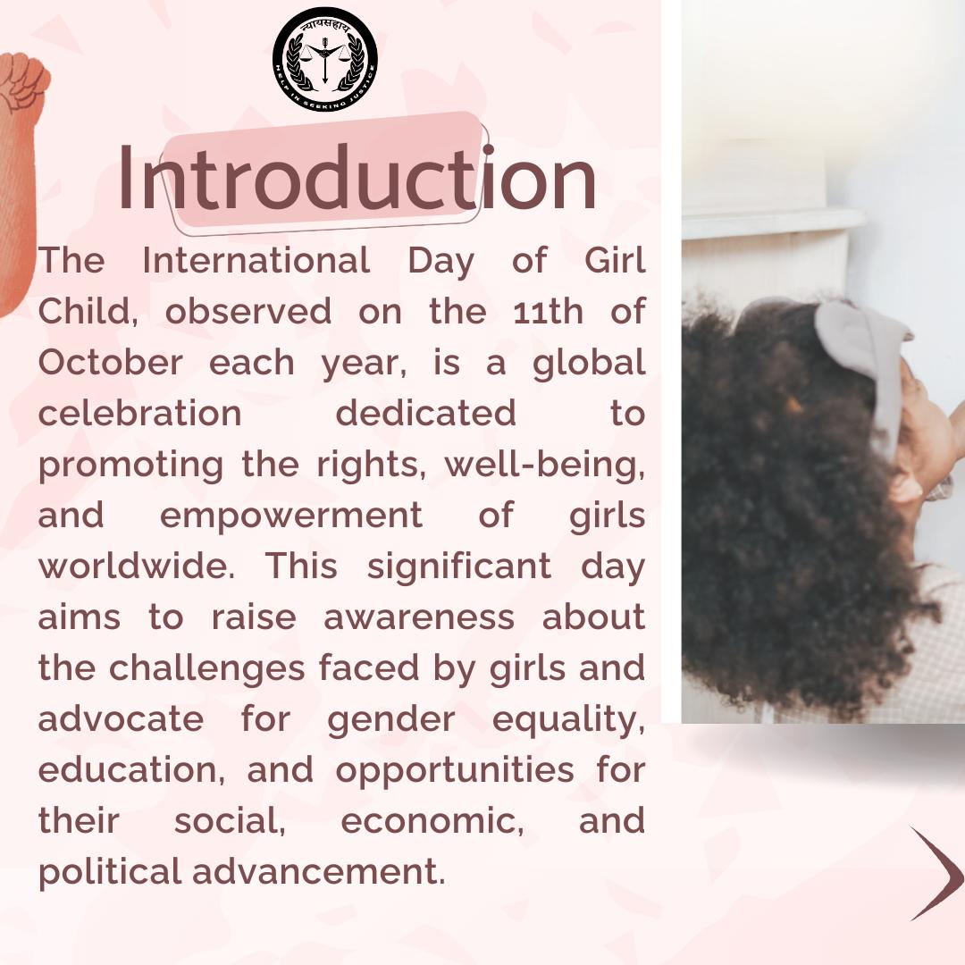 nyaysahay's tweet photo. This day, established by the United Nations, serves as a powerful reminder of the importance of girls' rights and the unique challenges they face across the world.
The theme of this year's International Day of the Girl Child is a call to action: "Invest in Girls' Rights" https://t.co/fQnrnBDwIK