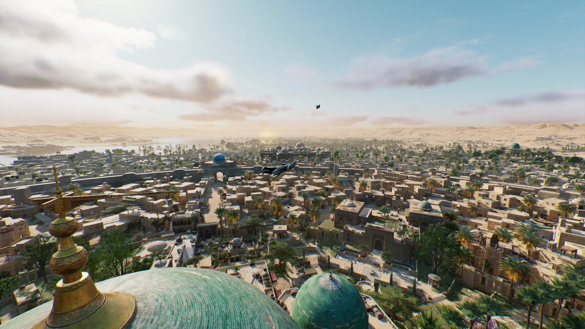 javphotor's tweet photo. My first ever post! With the completion of the main story, I had to show off some of the amazing scenery of #AssassinsCreedMirage 

A return to form is an understatement and a massive thanks goes out to @sarah_beaulieu and the rest of the @Ubisoft team for creating this game! https://t.co/iG98lSh1iI
