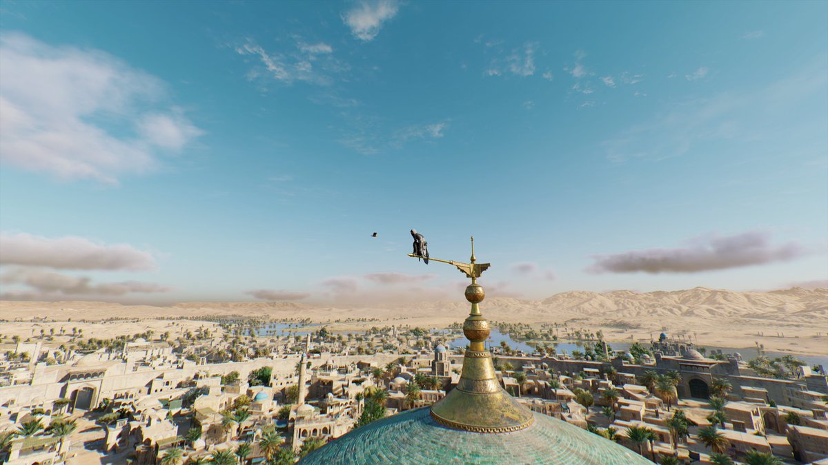 javphotor's tweet photo. My first ever post! With the completion of the main story, I had to show off some of the amazing scenery of #AssassinsCreedMirage 

A return to form is an understatement and a massive thanks goes out to @sarah_beaulieu and the rest of the @Ubisoft team for creating this game! https://t.co/iG98lSh1iI