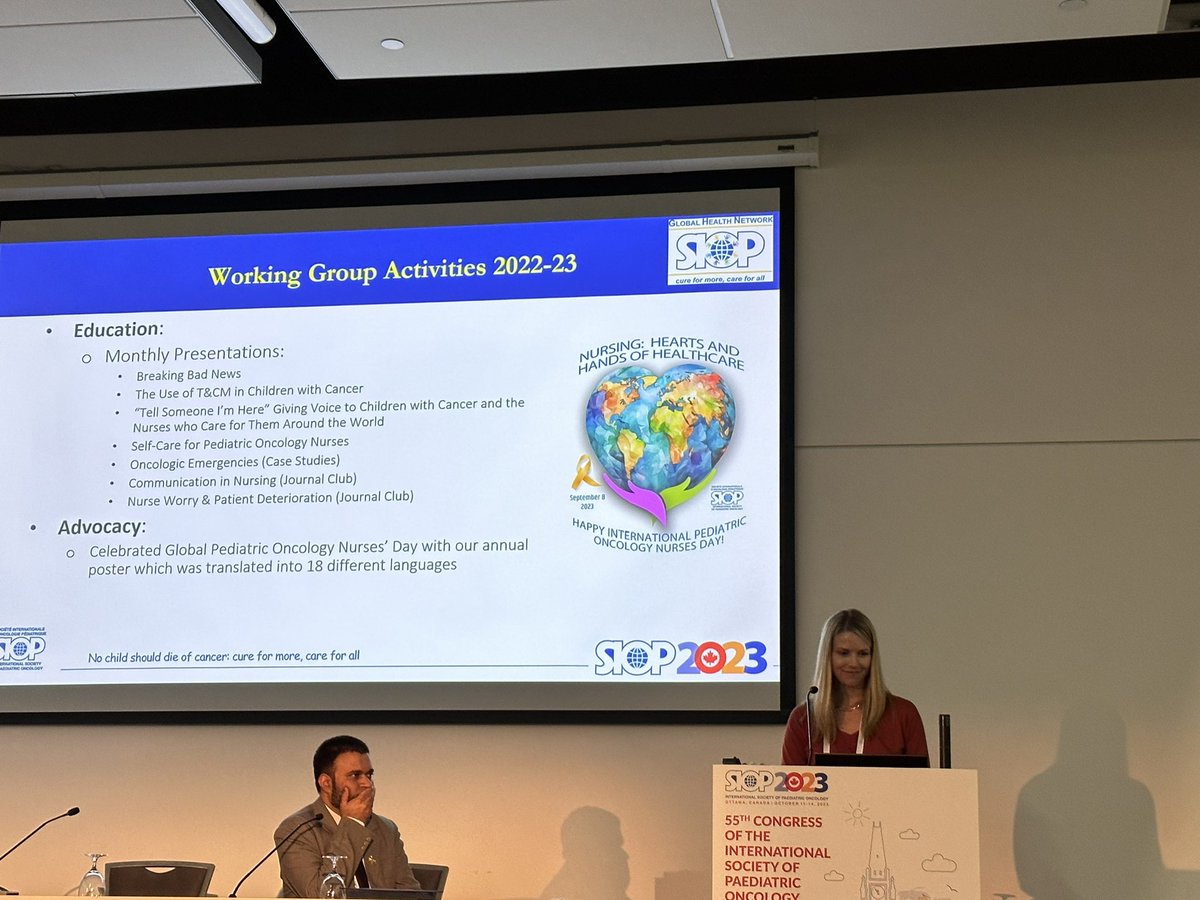 Nursing working group presentation at the @SIOP_GHN Assembly at #siop2023 #SIOPcongress #siop2023ambassador