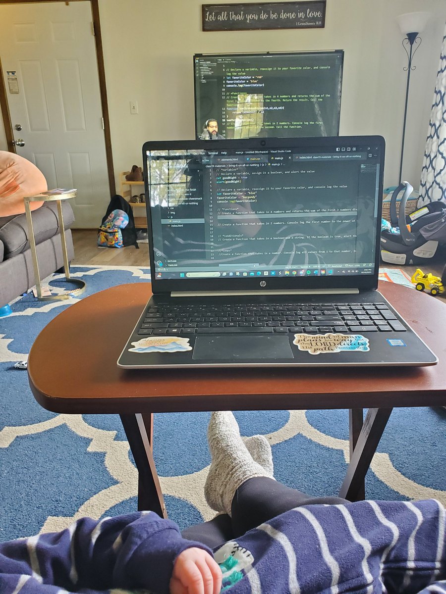 SerenaRue2's tweet image. I&apos;m so glad I took took a break and gave myself permission to not worry about code for a few days. Realized I will &quot;stall out&quot; and stop moving forward if I&apos;m the slightest bit confused, which is a constant state when learning JavaScript. Pushing forward anyway! #100devs #momcoder