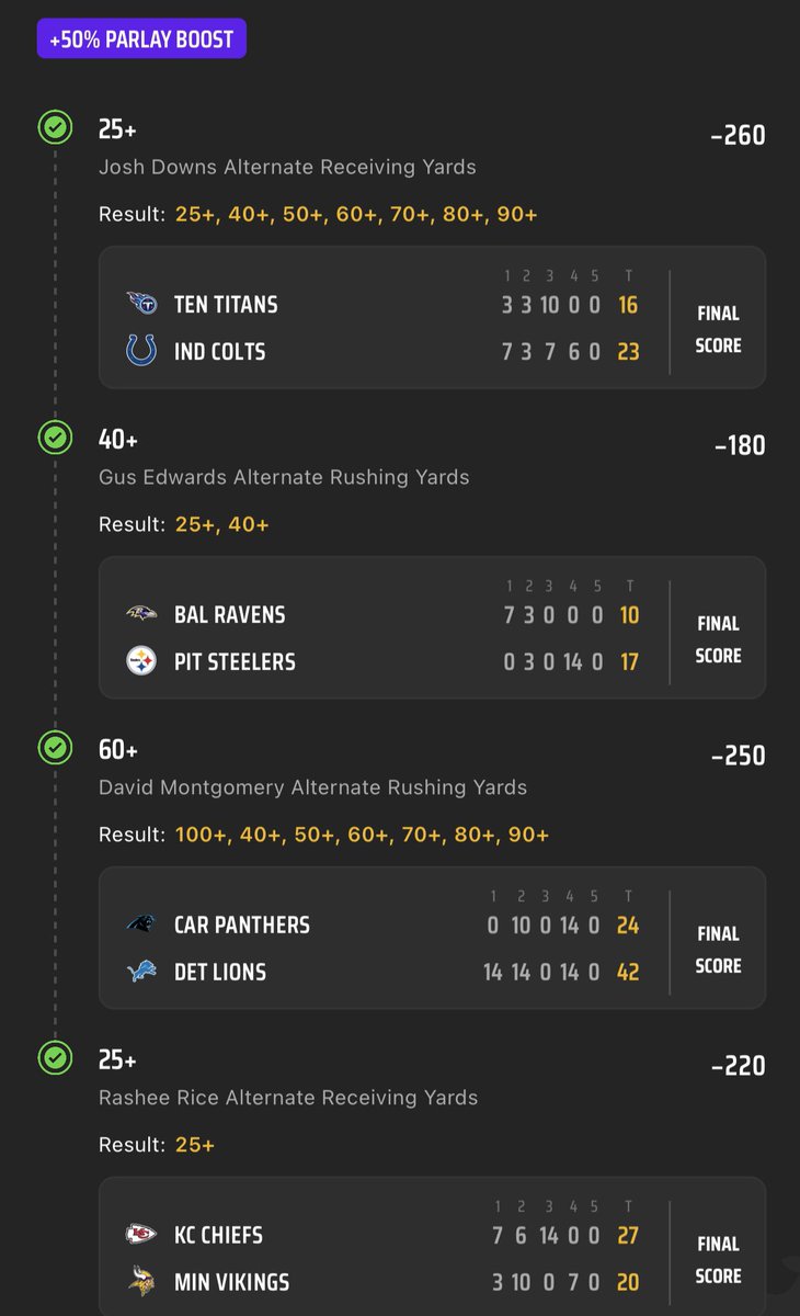 Campin_Out's tweet photo. @CodyBrownBets Forgot I used this on a 4 leg parlay with a boost that hit…Great stuff! https://t.co/R0VUT6dZZn