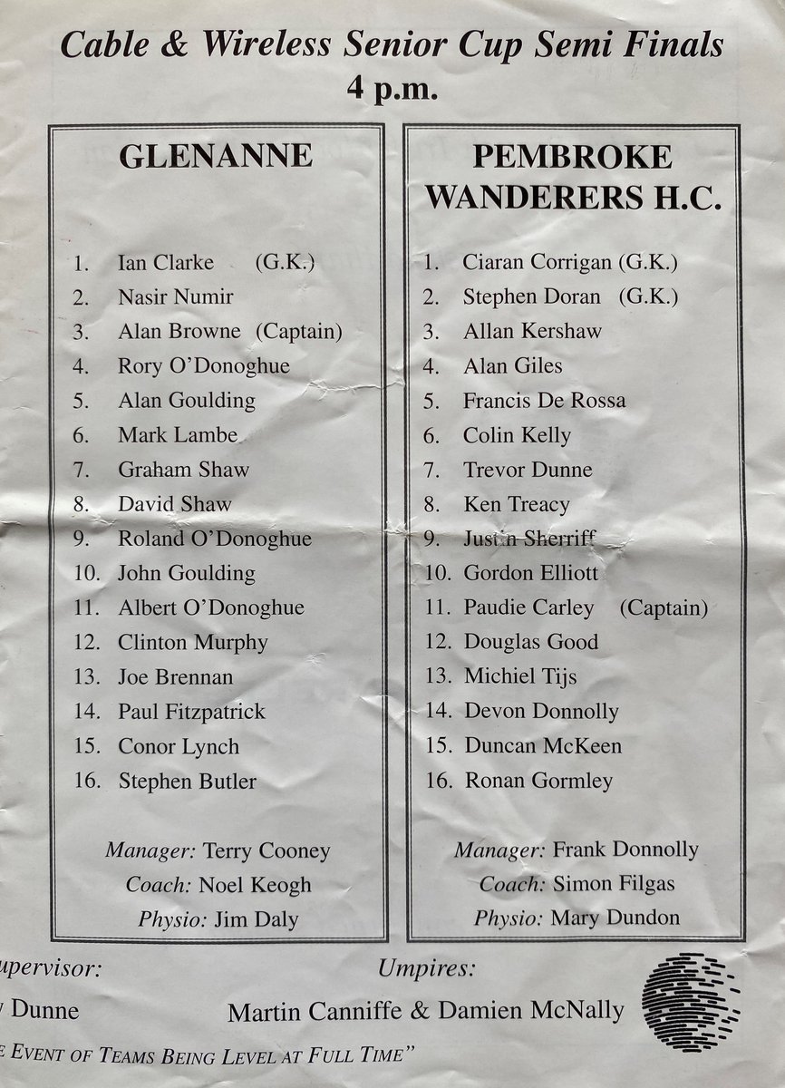 ProgrammesH's tweet photo. 2001 Leinster Senior Cup Semi-Finals; Corinthian v. Naas and Glenanne v. Pembroke Wanderers https://t.co/Jfu7GWPnZq