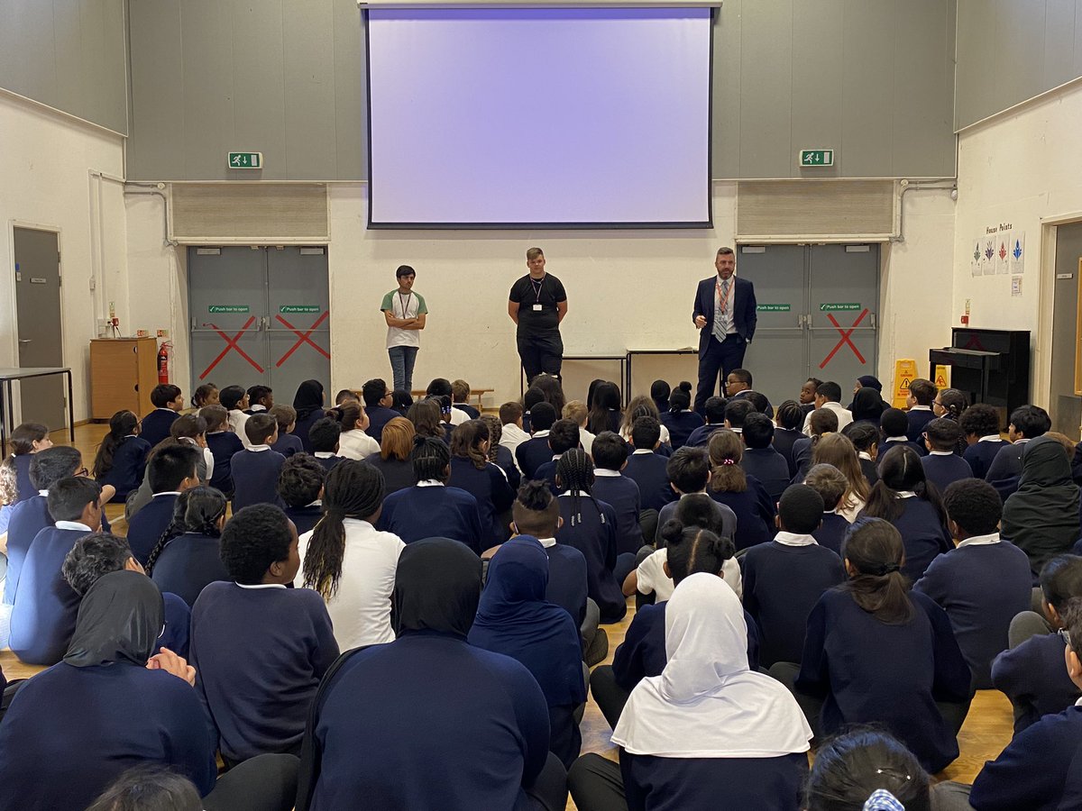 PrestonManorSch's tweet photo. This morning, our Year 5 and Year 6 students had a special assembly with Mr Phillips, Head of Upper School and Year 13 students, who spoke about secondary school life and things to discover when joining our Upper School! #allthrough #secondaryschool #highschool https://t.co/YLKAslknH1