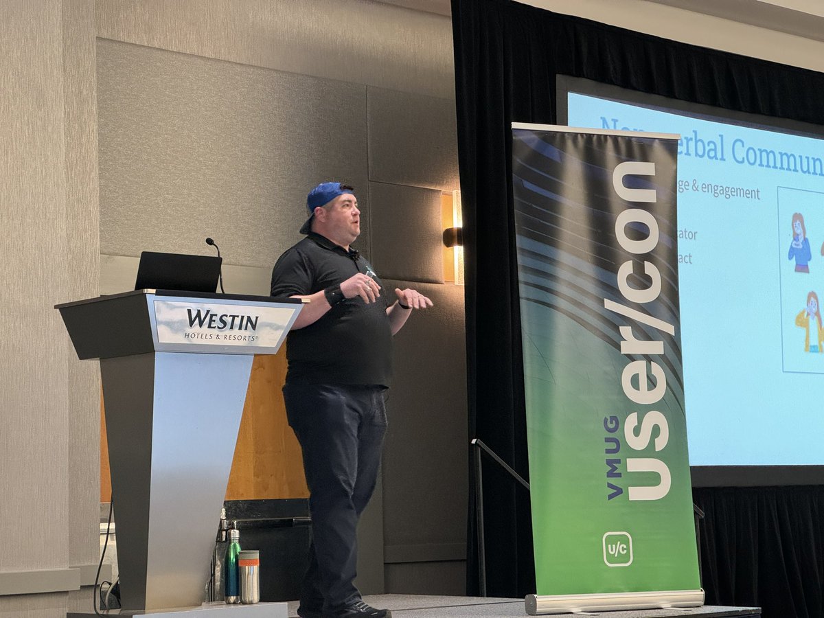 Watching <a href="/jhoughes/">Joe Houghes @jhoughes@vmst.io</a> drop much needed communications knowledge on the attendees here at <a href="/ATLVMUG/">ATLVMUG</a>