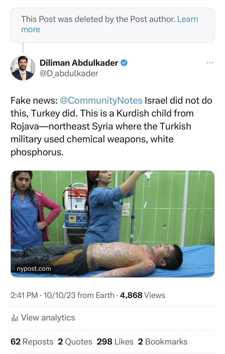 D_abdulkader's tweet photo. Thanks to yours truly, he was forced to delete this post. 

Turkey’s fascist minions will do and say anything to cover up their own crimes. 

Terrorist State Turkey. https://t.co/1QK2GgehpG