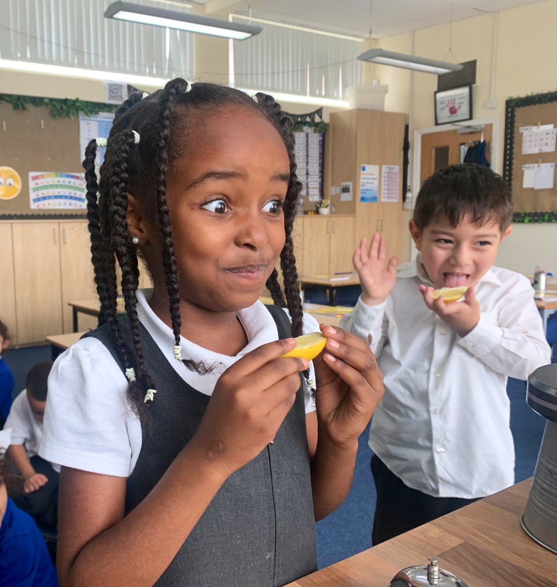 StSilasY2's tweet photo. Today we looked at our 5 basic sensesβ¦. Can you guess what this one was? π
mmmmmmm or yuk
#silasscience https://t.co/WnqHplgOnq