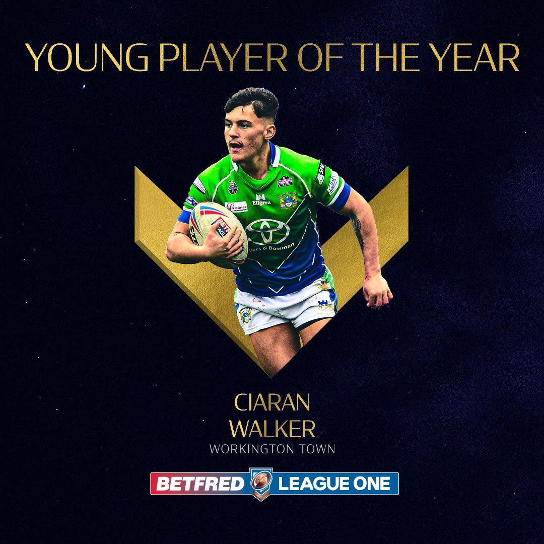 💪 <a href="/WorkingtonTown/">Workington Town</a>’s <a href="/CiaranWalker3/">Ciaran Walker</a> is the <a href="/Betfred/">Betfred</a> League One Young Player of the Year!