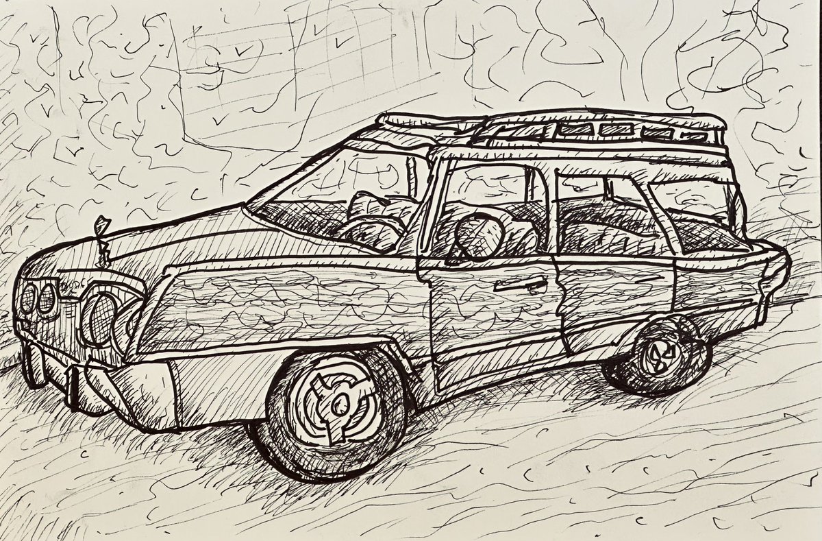 FaheyGraphic's tweet photo. #inktober #inktoberday4 #dodge #art #drawing #ink #illustration #sketch #artist #sketchbook #draw #inktober2023 https://t.co/Bf75VUlNrq