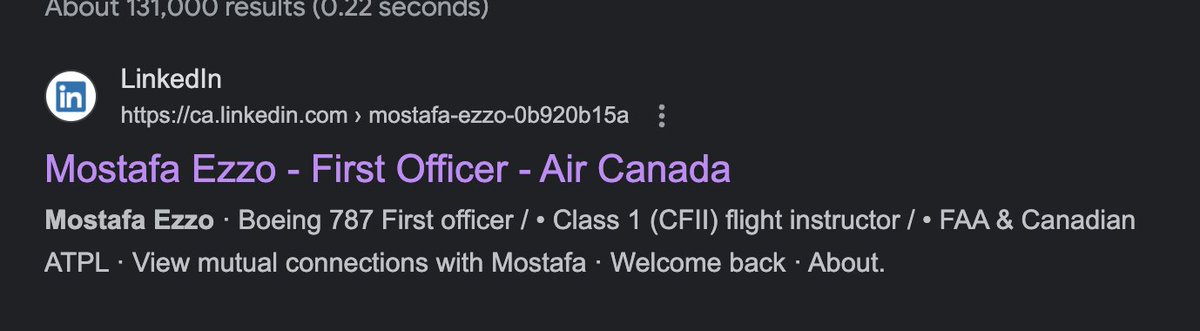 elikowaz's tweet photo. @LeviSilman @AirCanada @JustinTrudeau He deleted his LinkedIn, he is an Air Canada employee. It is still up on Google. https://t.co/TAuIBXGQYR