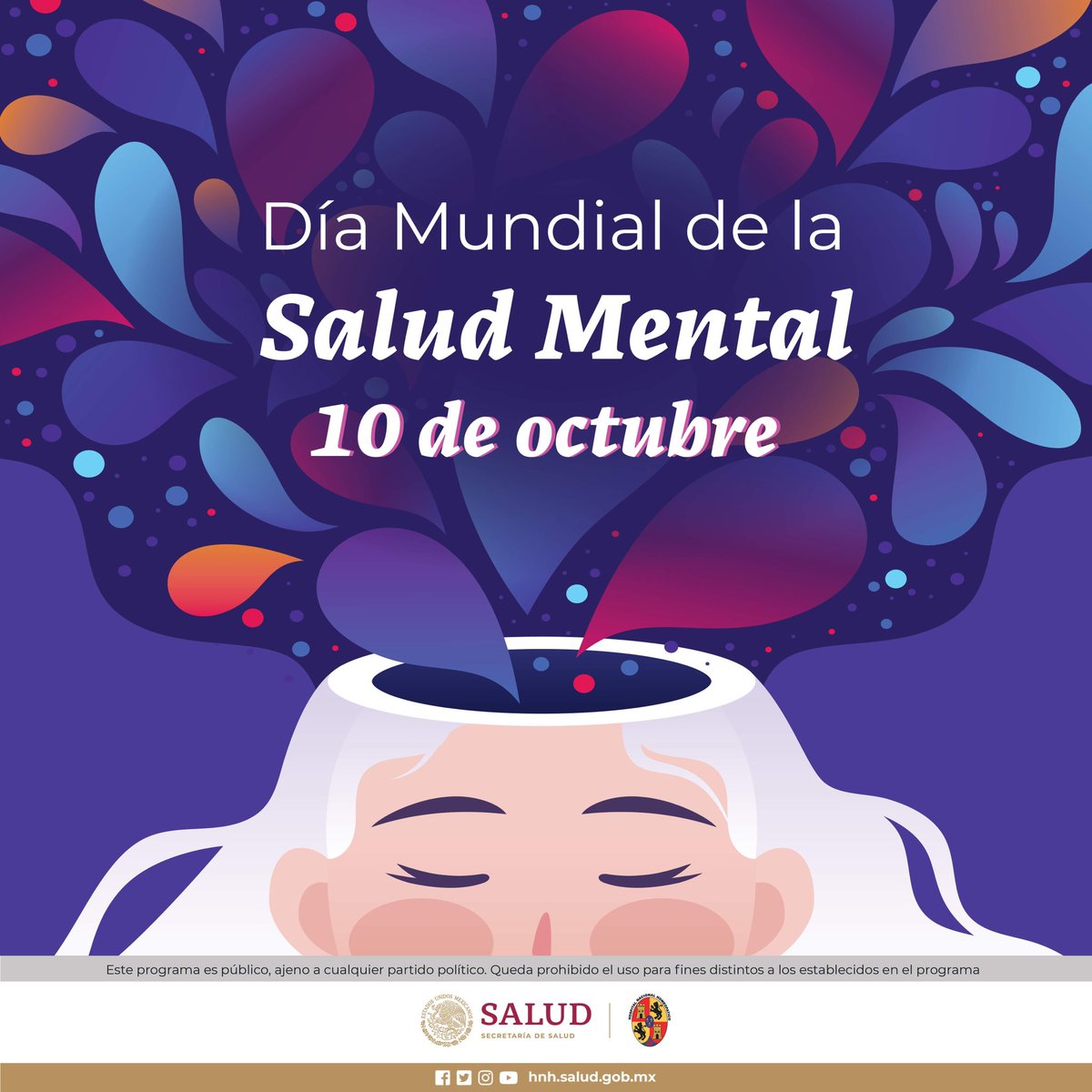 HHomeopatico's tweet photo. 10 de octubre I Día Mundial de la #SaludMental 🩺 🧠

Creemos conciencia, seamos sensibles e impulsemos estrategias sobre el cuidado de la salud mental.

Línea de la Vida 📞 : 800 911 2000

#MeCuido
#PorAmorALaVida #LaAtencionDeLaSaludMentalEsUnDerechoHumanoUniversal https://t.co/nPPDzxRdxv