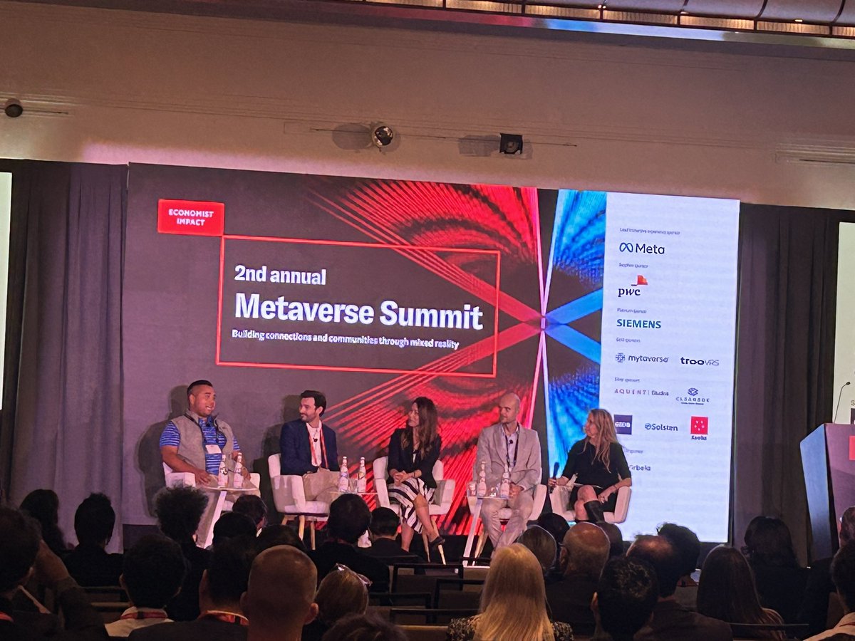 Fab panel on ROI in the #Metaverse led by <a href="/JoannaPopper/">Joanna Popper</a> 👏🏽 #EconomistMetaverseSummit