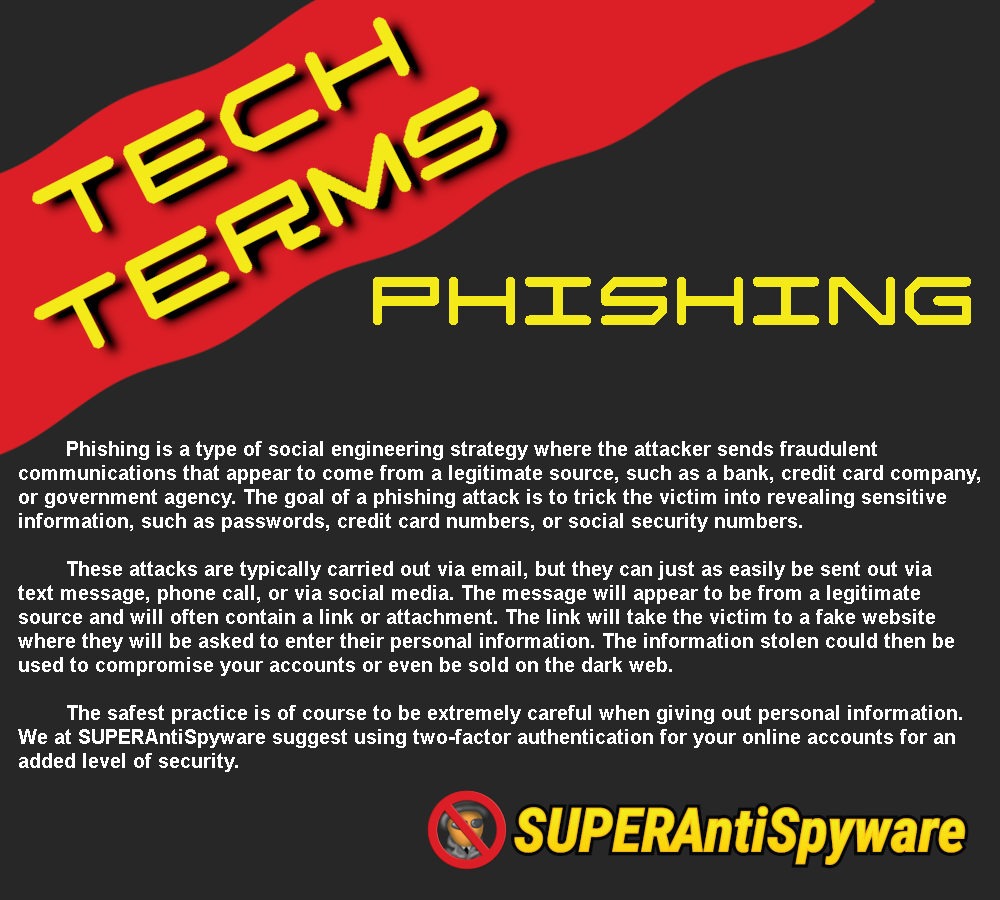 superantispy's tweet photo. #TechTerms #Phishing #SUPERAntiSpyware https://t.co/11Io9xdKpr