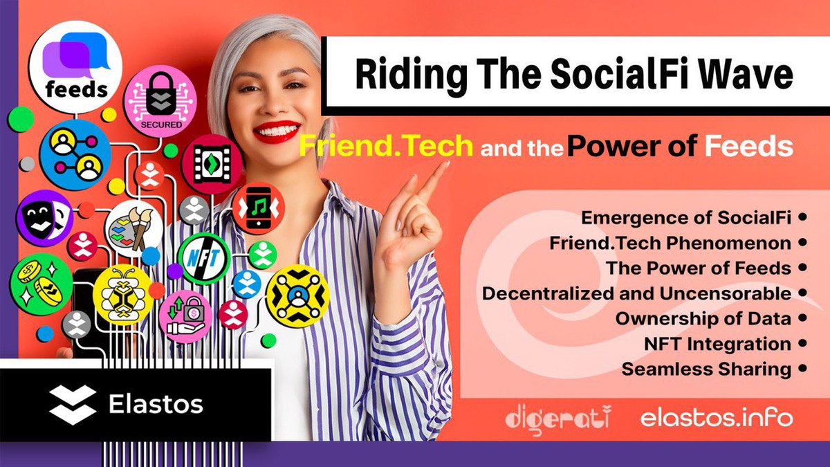 Elastos (@elastosinfo) on Twitter photo Riding the SocialFi Wave: <a href="/friendtech/">friend.tech</a> and the Power of Feeds
Friend.Tech's financial success sets the stage, and <a href="/ElastosFeeds/">Feeds Network</a> takes it further by giving content creators the freedom to thrive. Don't let centralization hold you back!
elastos.info/blog/riding-th⦠Riding the SocialFi Wave: <a href="/friendtech/">friend.tech</a> and the Power of Feeds
Friend.Tech's financial success sets the stage, and <a href="/ElastosFeeds/">Feeds Network</a> takes it further by giving content creators the freedom to thrive. Don't let centralization hold you back!
elastos.info/blog/riding-thβ¦