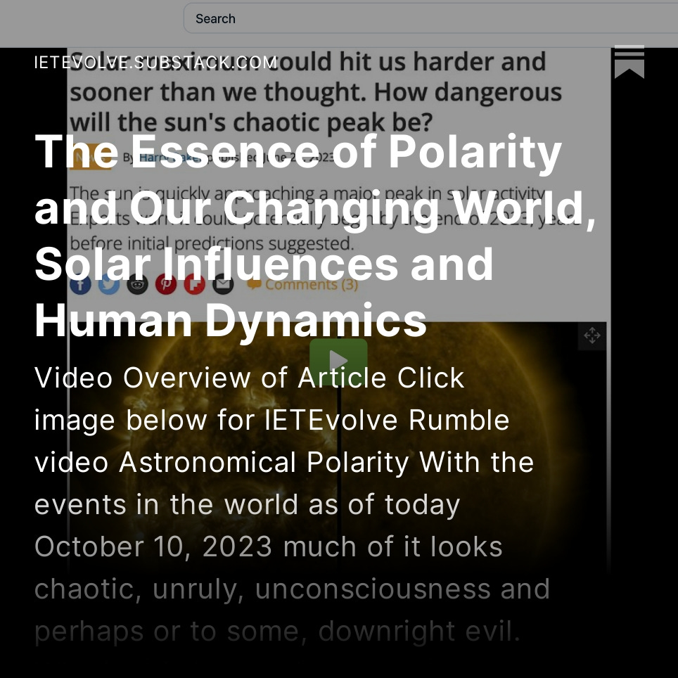 susanmanewich's tweet photo. The Essence of Polarity and Our Changing World, Solar Influences and Human Dynamics #solarcycle25 #humandynamics #consciousness #planetaryshift  https://t.co/Q7EbgEFujj https://t.co/guCHSp8oS2