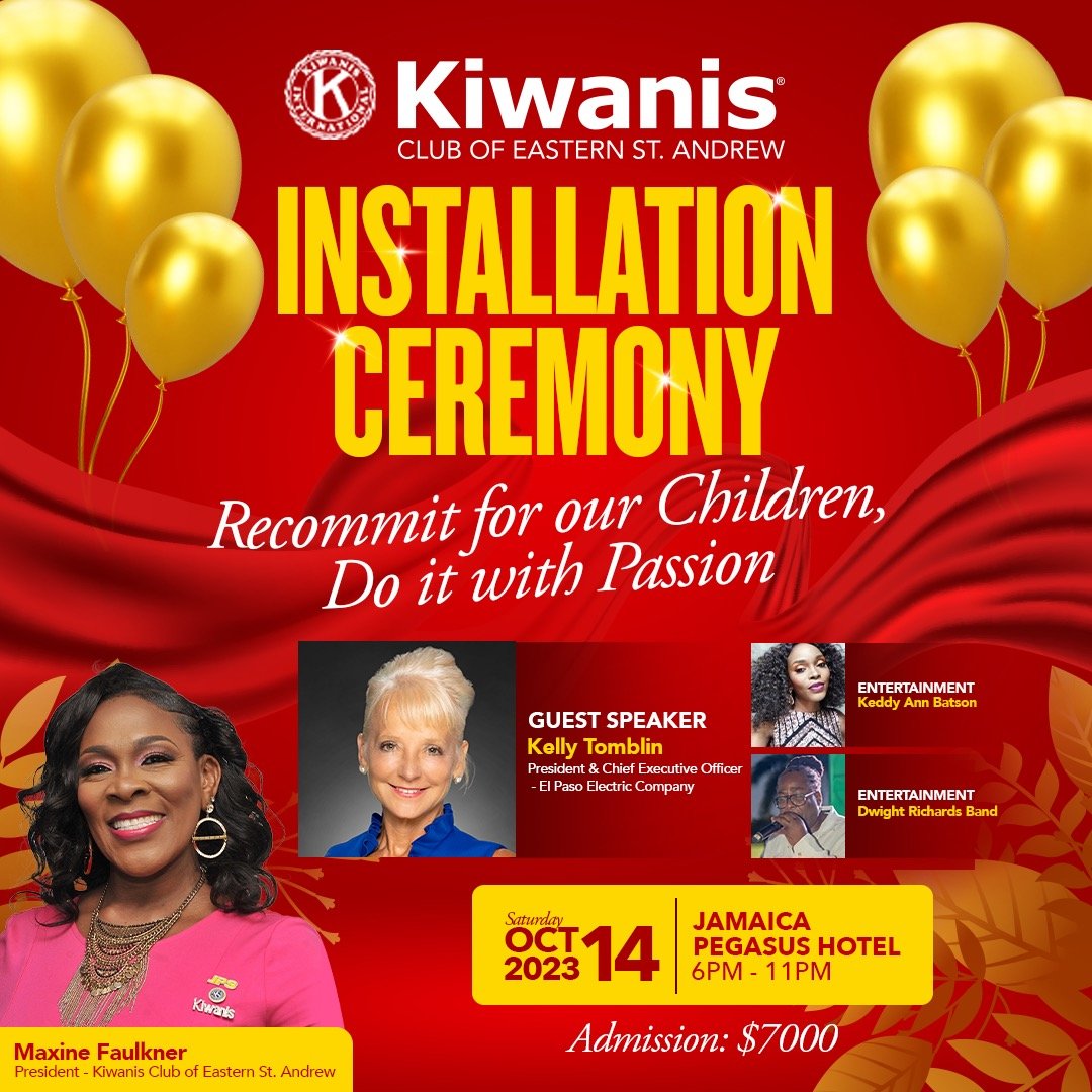 kcesaja's tweet photo. The Kiwanis Club of Eastern St. Andrew will be hosting its Installation Ceremony at 6:00pm on Saturday October 14, 2023. https://t.co/iAnwThiu9x