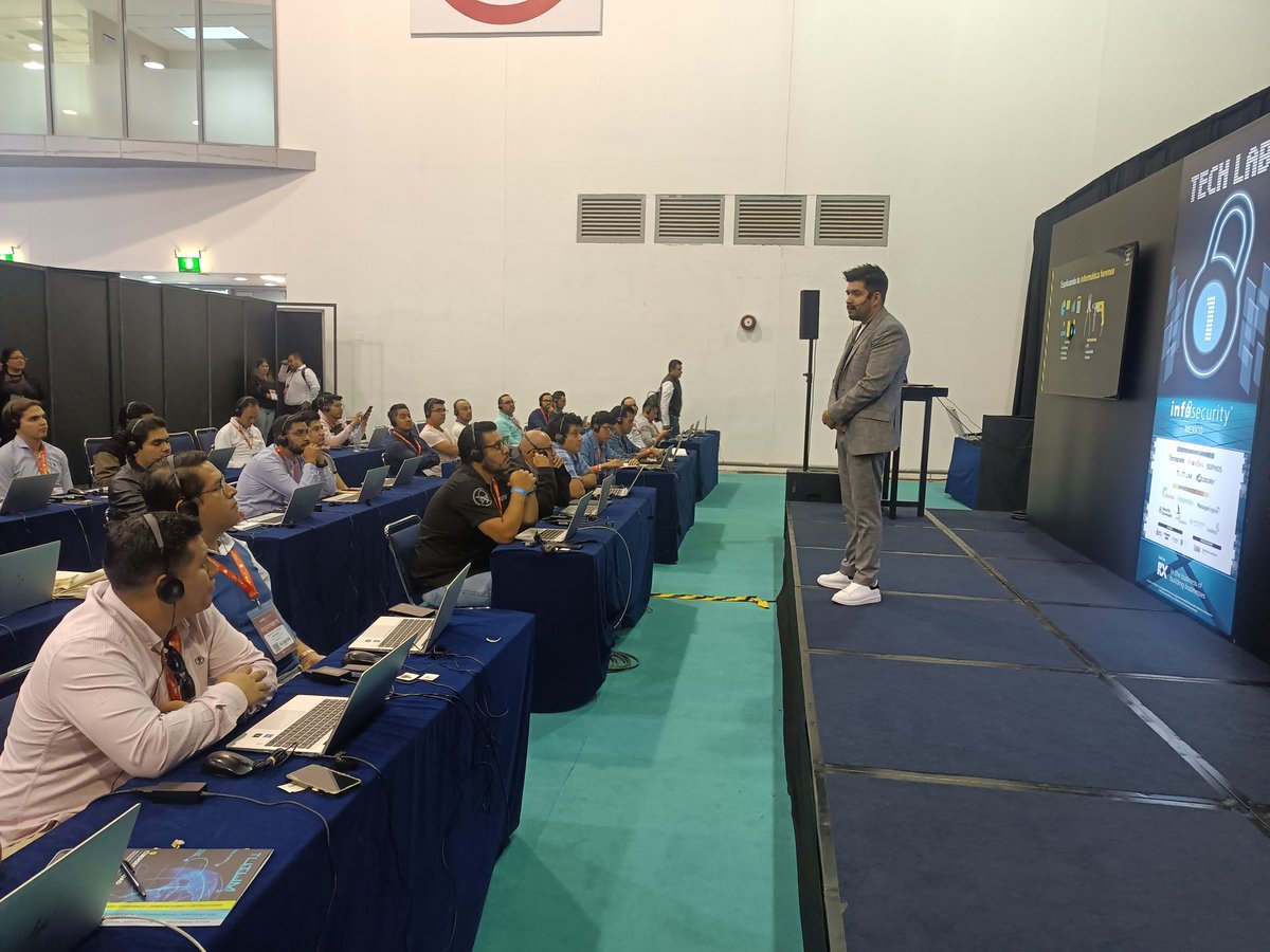 Infosecuritymx's tweet image. Durante Infosecurity Mexico 2023, #EnriqueHerrera comparte las técnicas y herramientas clave para investigar incidentes cibernéticos y recopilar pruebas digitales en su charla &quot;Taller Informática forense&quot;. 
#InfosecurityMexico2023 #InformaticaForense #Ciberseguridad