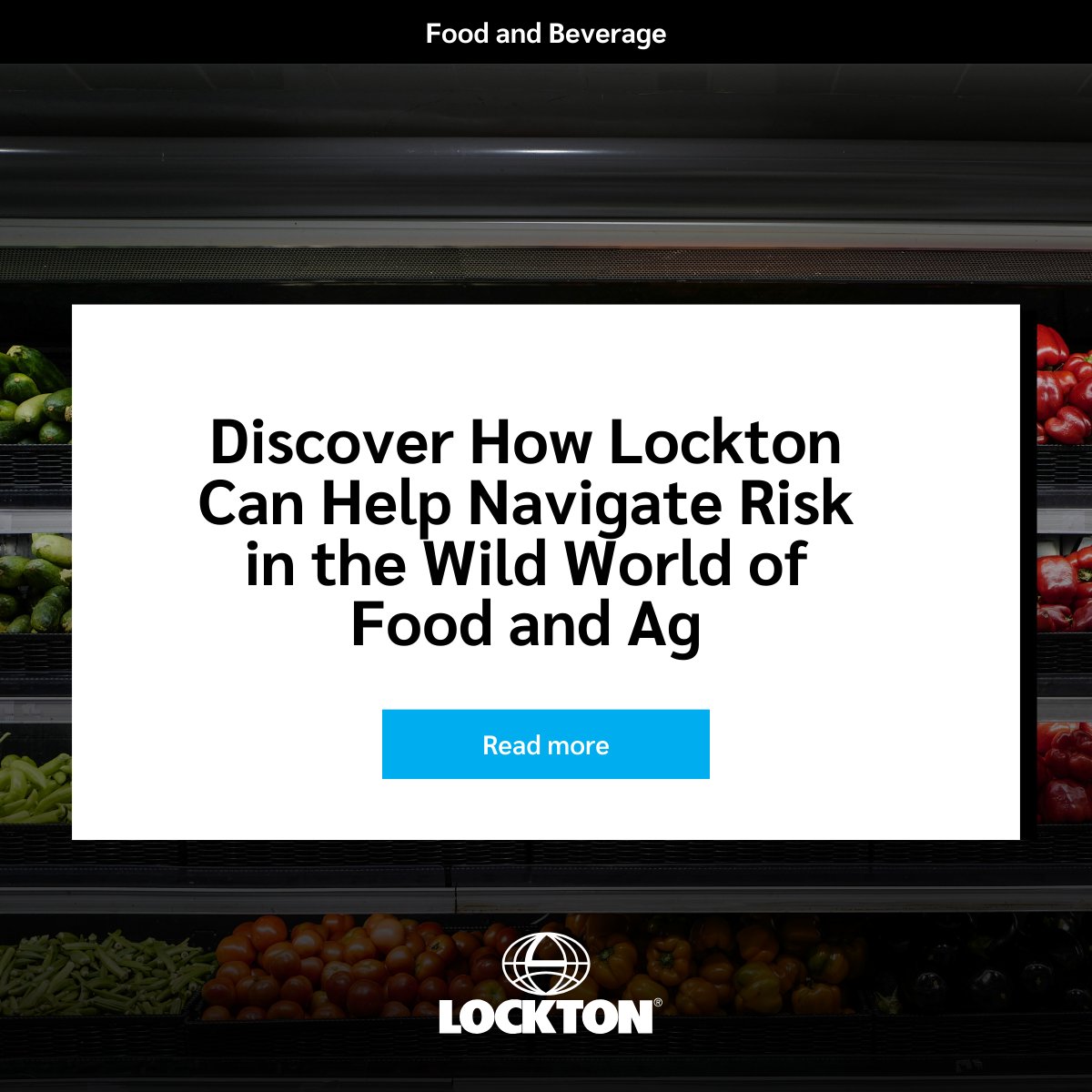 From inflation to the war in Ukraine, the food and agriculture industry faces tough challenges. To take on these risks, operators need innovative tools and the right partner. lockton.global/46B5jMg