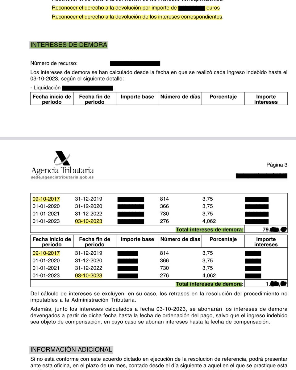 Tras ¡6 años! de lucha consigo que Hacienda devuelva unos 350.000€ a un cliente, más 80.000€ de intereses, y resulta que debe tributar por ellos a lo bestia. Pagará 30-40% en IRPF sobre esos intereses (en base general según el Supremo), me pagará un factura de honorarios de…