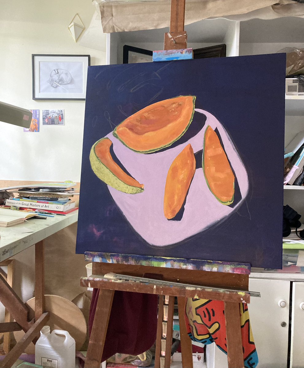 XLaurinX's tweet photo. Work in progress. 

•
•
#wip #oilpainting #acrylicpainting  #studioviews #stilllife https://t.co/OWzHOkKgc0