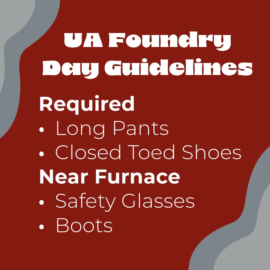 BamaMetallurgy's tweet image. Mark your calendars, folks, for we have an Open Foundry Day this Friday, October 13th, from 2-5 PM! Catering WILL be provided!!

Come grab an elephant, some good food, and meet the MTE team on campus. We&apos;re so excited to see you!

#rollMTE #wearproperPPE #bamaengineering