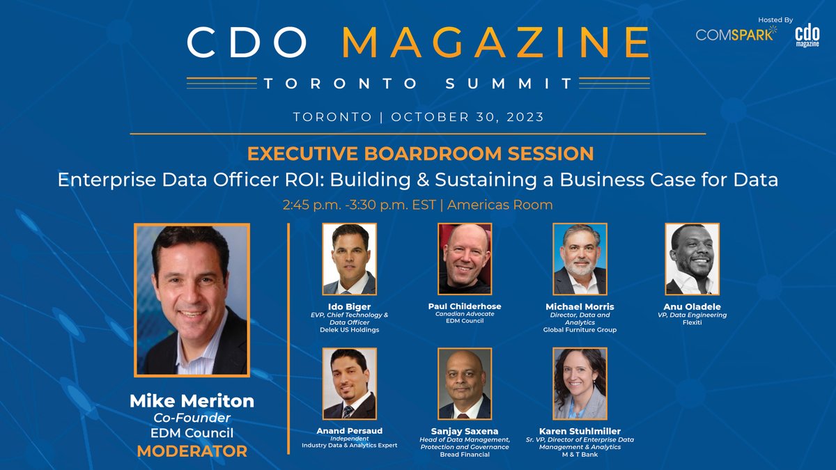 Get ready for engaging discussions &amp; invaluable takeaways in the heart of Toronto! 

Featuring this week’s stellar lineup of panelists✨

Don’t miss out | Secure your spot today: hubs.ly/Q024_k9T0