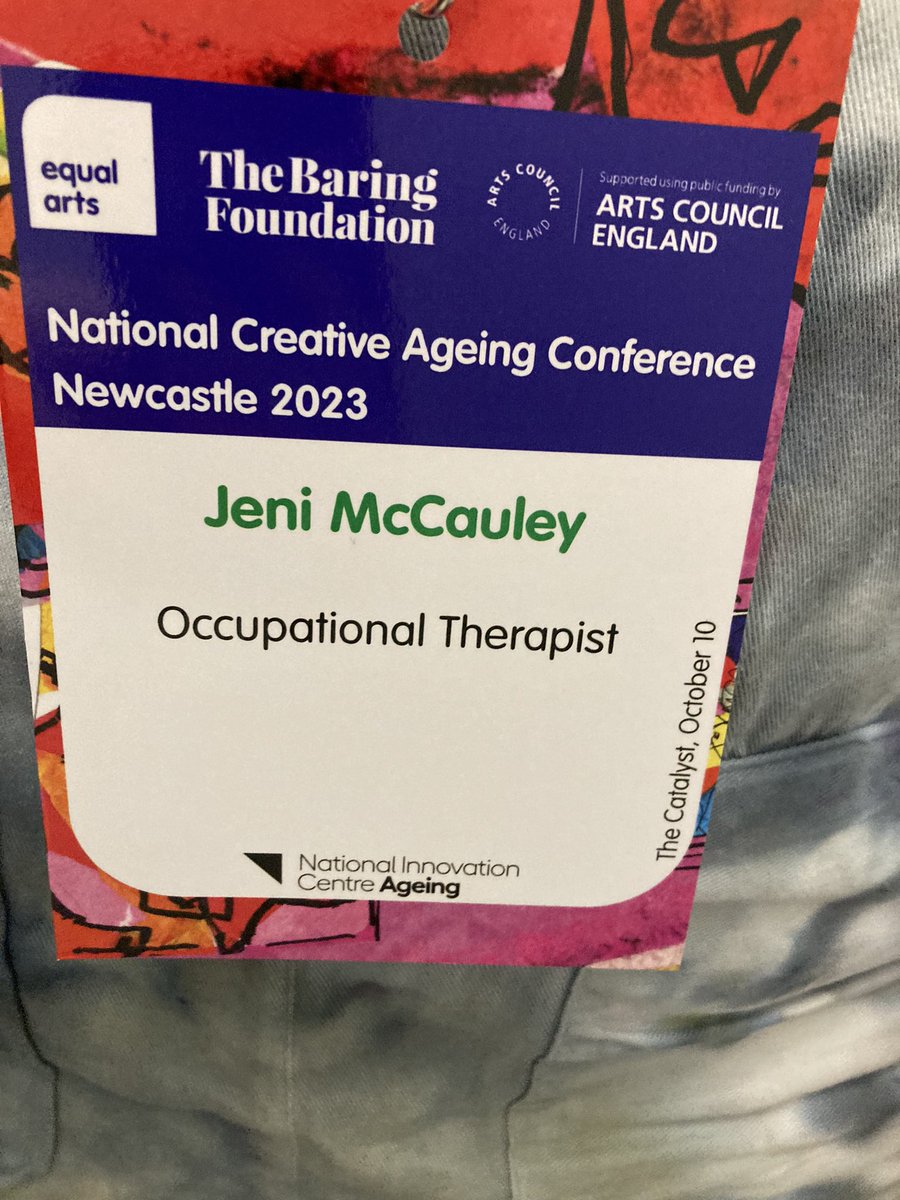 meuh_vache's tweet photo. Incredibly lucky to attend the National Creative Ageing Conference today. I loved hearing about all the fantastic projects throughout the country. Feeling inspired 🤩 @equal_arts @Baring_Found #OccupationalTherapy #creativeageingconf2023 https://t.co/Zjz1qzxQDm