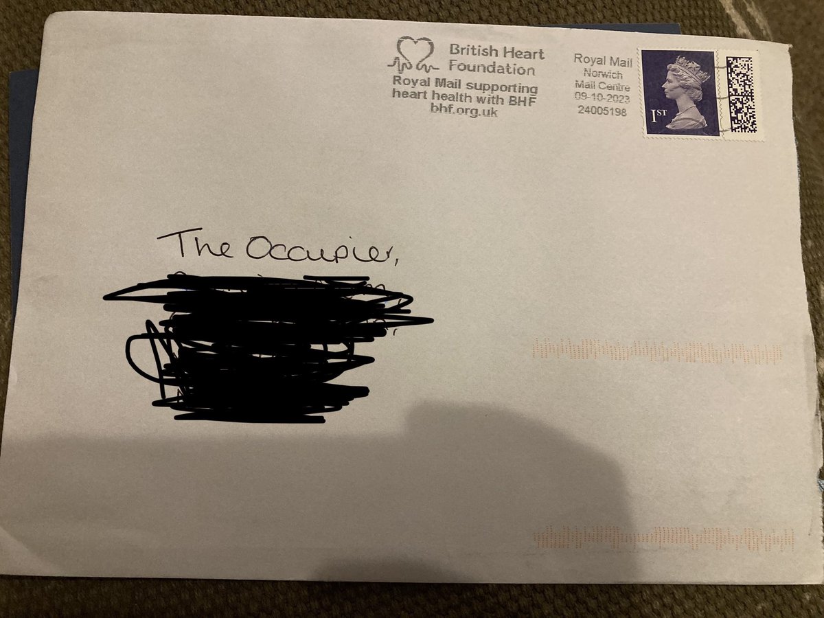 Anyone else (pig farming or non pig farming) get one of these in the post? Very curious to how they got our address (but no name) and I’ll be even more intrigued to see if the other units have had one through the letter box!