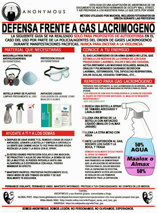 jovannagarcon's tweet photo. Defensa frente al gas lacrimógeno 🚨

- Si eres rociado con gas, mantén la calma, es un arma química no letal
- Busca una botella spray LIMPIA y llénala mitad agua / mitad antiácido

*** Para las protestas de 2020 funcionó la leche de magnesio. https://t.co/mupiC6A8pT