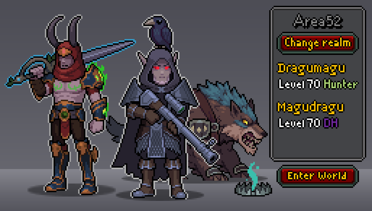 dragumagu's tweet photo. I'm very good with names
Character update, it's been a while!

(commissions open btw)

#wow #WorldofWarcraft #warcraft #dragonflight #pixelart #ドット絵 https://t.co/cc9zckEjy9