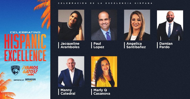 FlaPanthers's tweet photo. In week three of our Celebration of Hispanic Excellence series, we're honoring 12 standouts in business &amp; non-profit!

Nominated by their peers, each honoree's dedication to our community continues to leave a lasting impact.