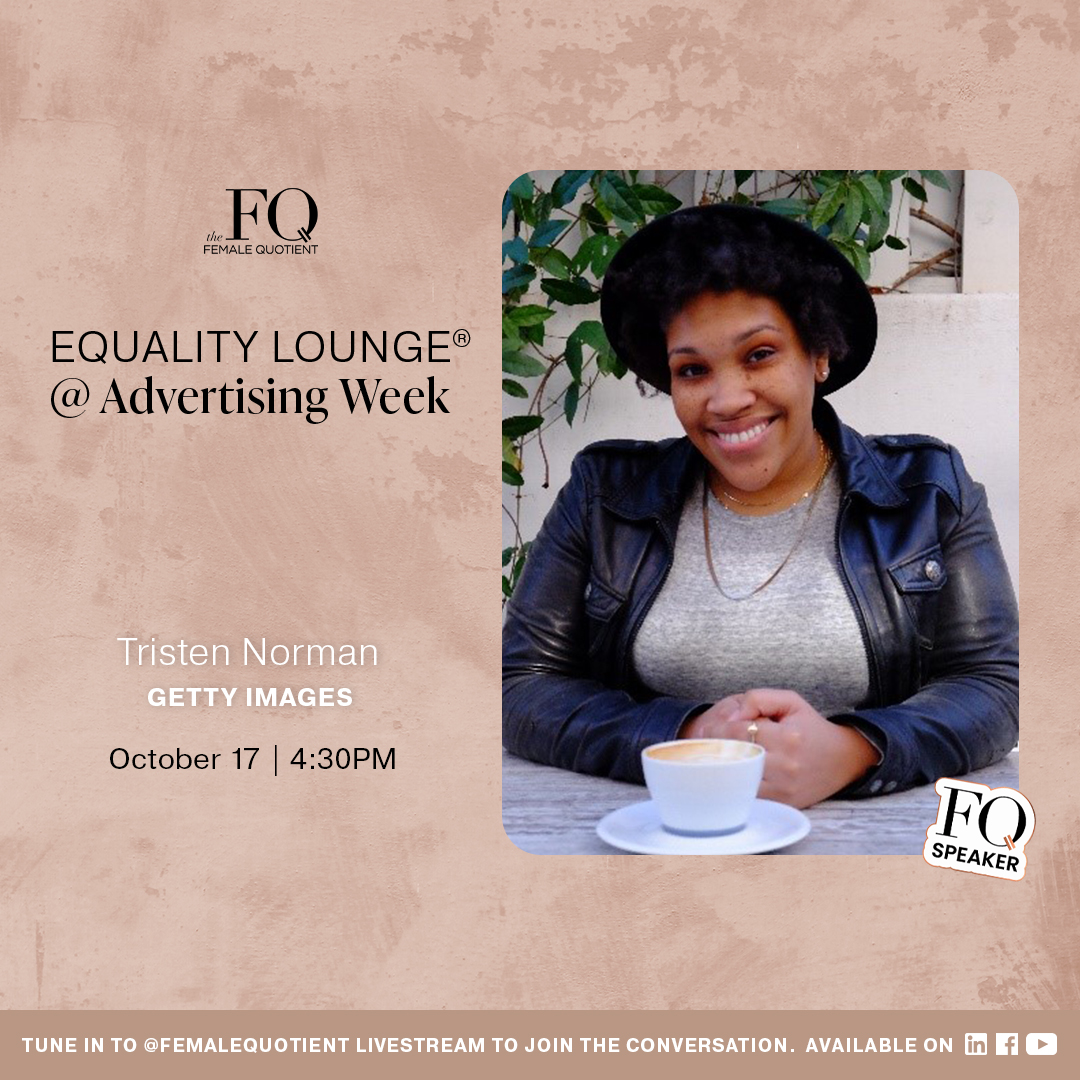 Don't miss Getty Images' Head of Creative Insights for the Americas, Tristen Norman, at the @femalequotient  #EqualityLounge @ @advertisingweek next week during a session titled, 'The Body Clock & The Media: From Menstruation to Menopause and Everything in Between'. For more