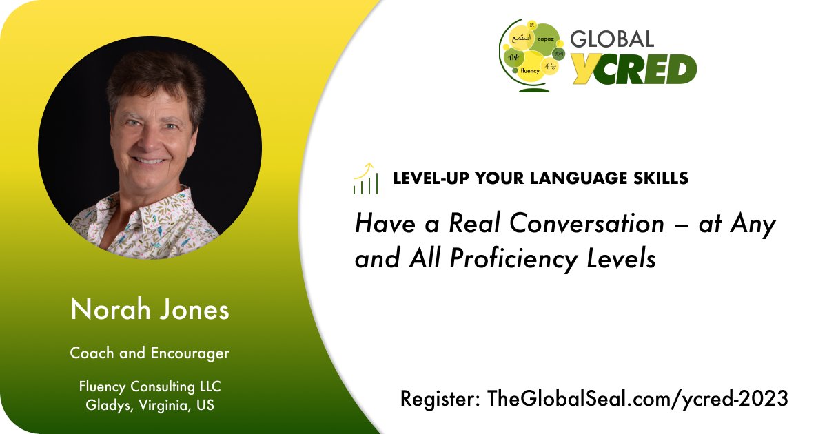 theglobalseal's tweet photo. Get ready for an inspiring session at #YCRED2023 with @NorahLulicJones! 🌍  Norah is an advocate of world language education and works with organizations worldwide. Learn more from her on her "It's About Language with Norah Jones" podcast. 🎤🔊 #LanguageEducation #GlobalAdvocate https://t.co/b9JV3iTch3