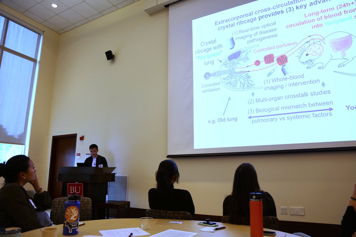 BU_MDPhD's tweet photo. @SurgeonScience And a big applause to our nominated student speakers for sharing their clinical experiences and impressive research @CarlyMerritt16 @LinzhengS @dlswain_bu and Andrew Chang https://t.co/VXMf7CfbF6