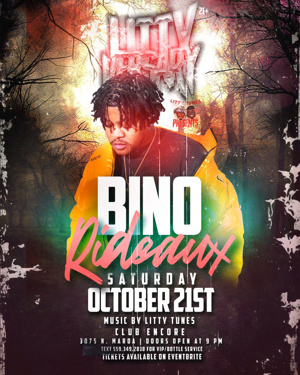 AlexOlukoya's tweet photo. Bino Rideaux Performing Live In Fresno Oct 21st @BinoRideaux https://t.co/1buGu0d99t