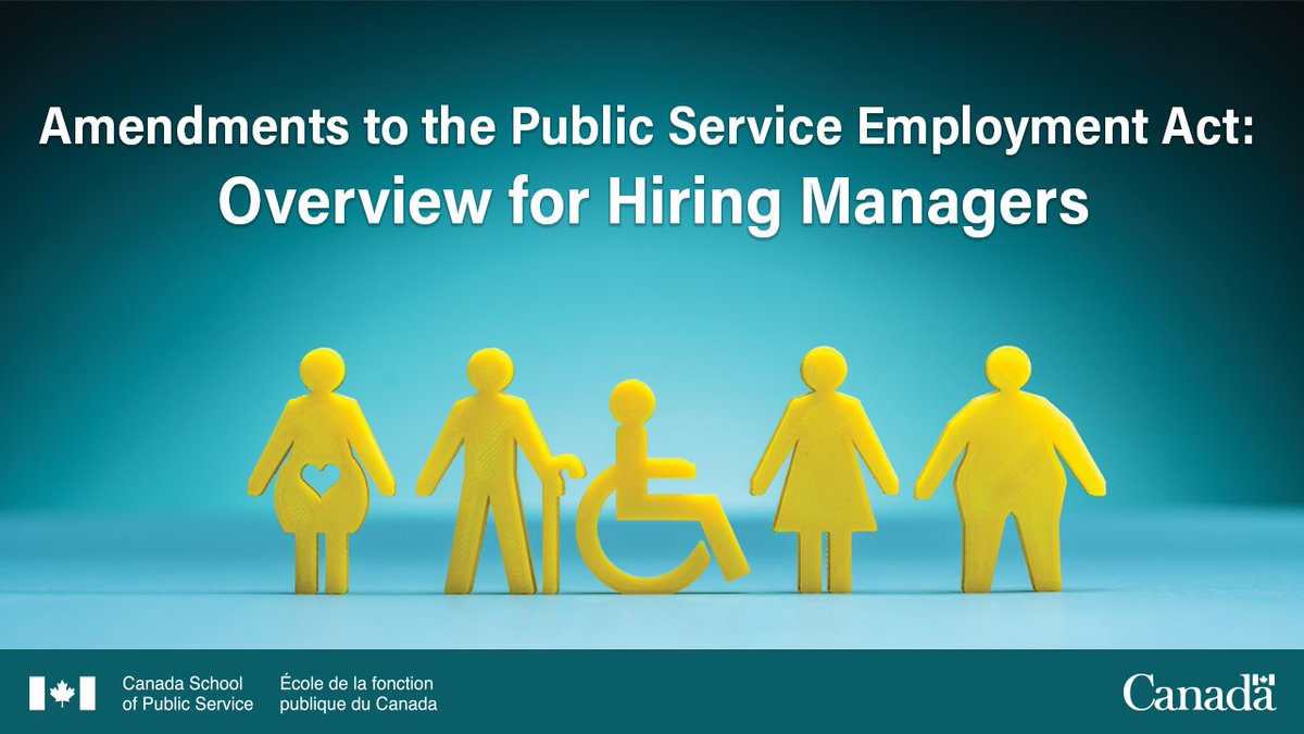 📣 Calling all managers!  In June 2021, the Budget Implementation Act, 2021, No.1 introduced changes to the Public Service Employment Act with the aim of strengthening diversity and inclusion in the public service.