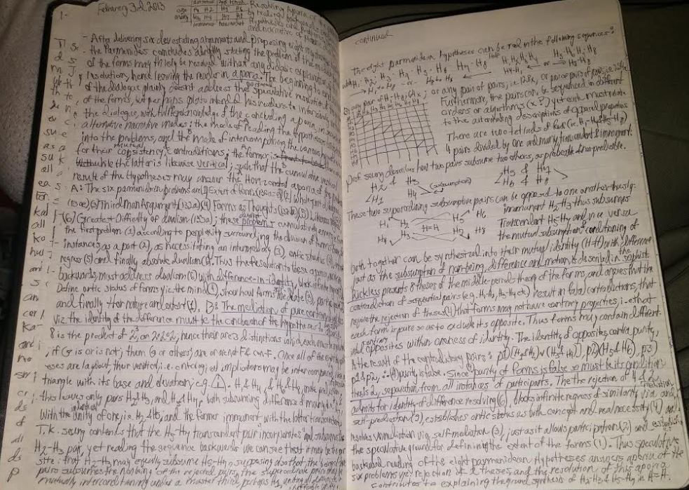 RyanHaecker's tweet photo. When I was young, I used to write commentaries on Plato's Parmenides