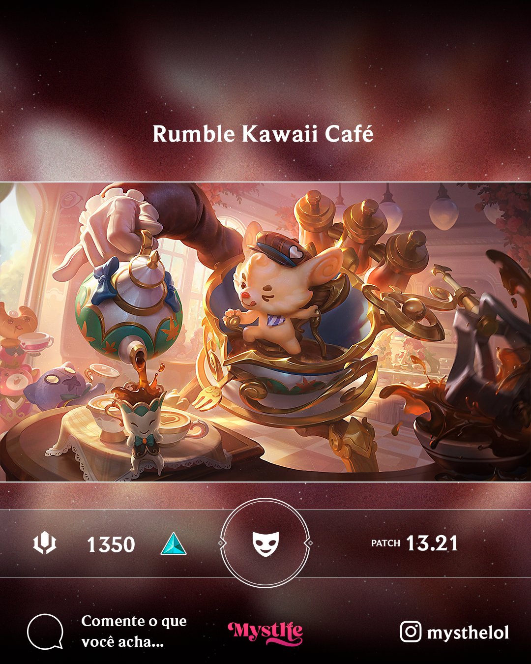 Confira as skins Kawaii Café para Poppy, Lulu, Rumble e Jinx!