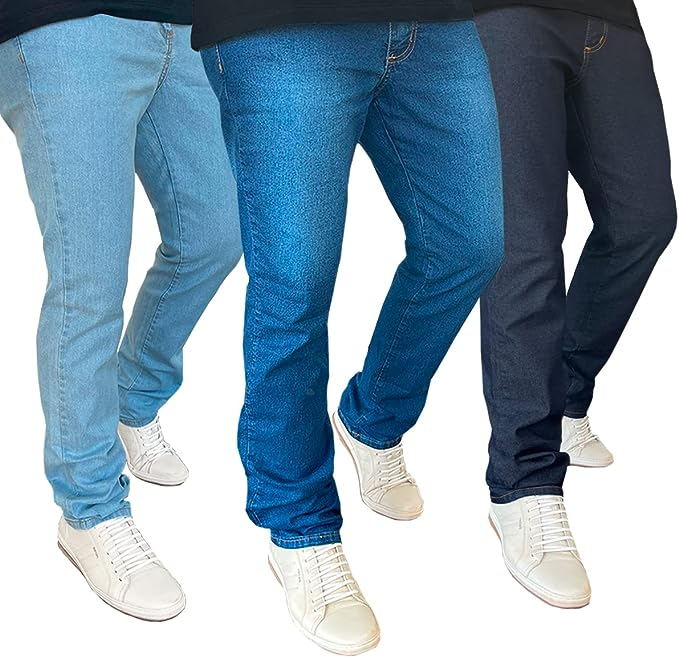 Kit 3 Calças Jeans Masculina Almix