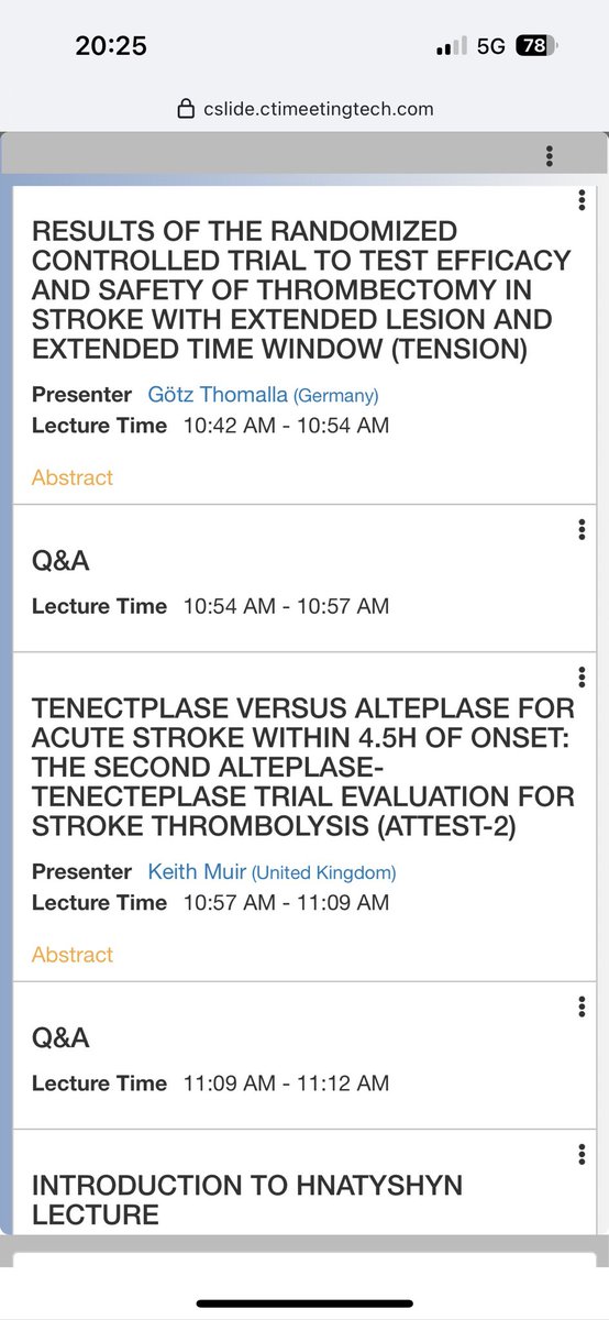 Excited to hear Attest-2 and TENSION results tomorrow. Attest-2 in particular and the fate of tenecteplase! ⁦@Dheeraj_Kall⁩ ⁦@SomaBanerjee73⁩ ⁦@ImpThrombectomy⁩ ⁦@StrokeImperial⁩