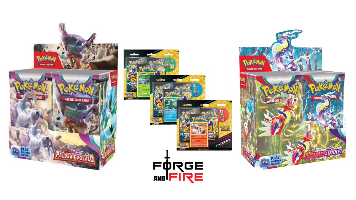 Check out some of our definitely not Prime Day Deals!

S&V Booster Boxes: $89.99
Obsidian Flames Boxes: $90.99
Paradox Rift Boxes: $94.99
Lost Origin Booster Bundles: $14.99
Crown Zenith Pin Collection Set of 3: $29.99

forgeandfiregaming.com/deals

#PrimeDay2023 #PrimeDay