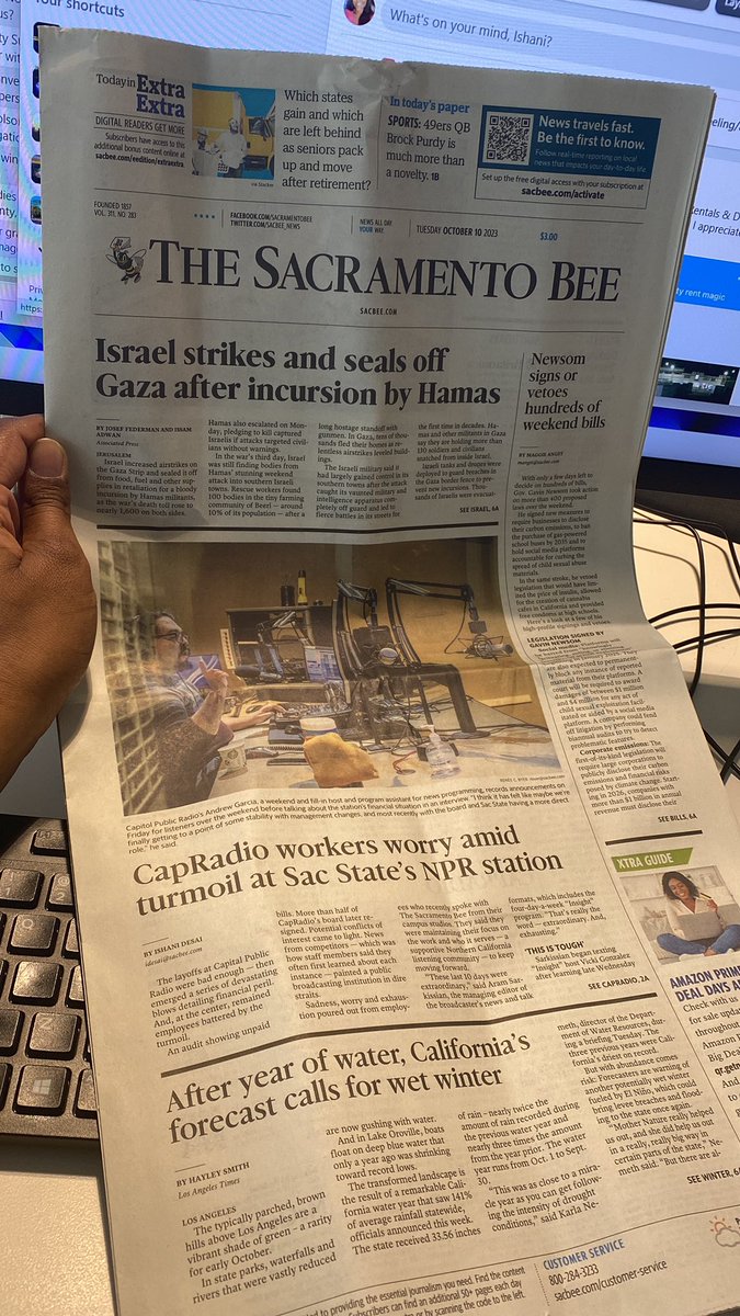 My first A1 in today’s @sacbee_news 🗞️

CapRadio workers worry amid turmoil at Sac State’s NPR station. What does the future hold?

sacbee.com/news/local/art…