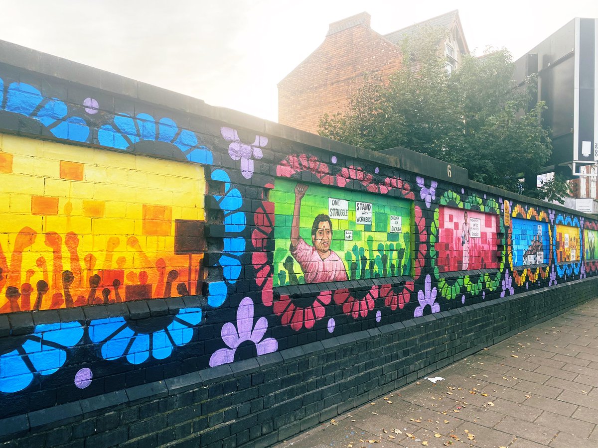 Celine_Benoit_'s tweet photo. Such a privilege to partner with @DESIblitz to mark the 45th anniversary of the Grunwick Dispute 

Aston estates now firmly beyond the triangle, right there in the middle of Soho Road - near several of our community partners

Thanks @truck_artist for bringing this mural to life! https://t.co/MYSMYr9oaA