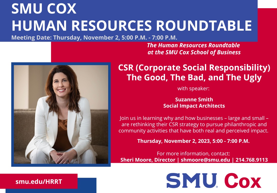 Looking forward to our next @SMUCox #CoxHRRoundtable meeting with @snstexas. It should be fantastic!