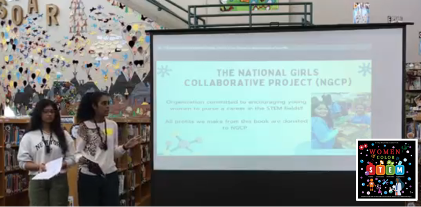 ngcproject's tweet photo. Srinija &amp; Jahnavi visited the @CTEPatriots schools to talk about their book, helping students realize they can find enjoyment in STEM, and pursue those skills in school, jobs, and life. PLUS, they can also be authors! BIG THANKS to @CTEPatriots for the contributions to NGCP. 🙌 https://t.co/ekqehVUOmR
