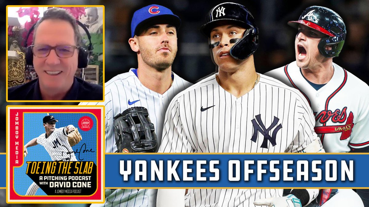 ToeingTheSlab's tweet image. 🚨 NEW EPISODE 🚨

- David Cone gives his Yankees offseason plan
- Best game yet in Braves/Phillies
- Does the playoff format need changing?
- Blue Jays mistakes
- playoff series breakdowns

WATCH: youtu.be/a4oWqrd3Knw
LISTEN: tinyurl.com/yfhtbj9c