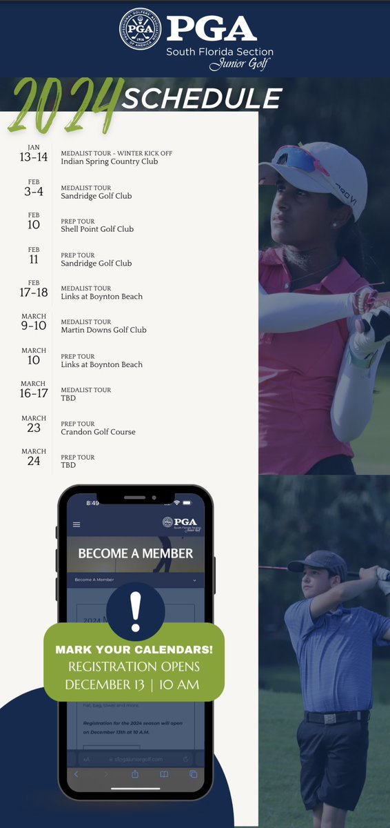 Get a look inside the 2024 Schedule now! 

sfpgajuniorgolf.com/2024-schedule