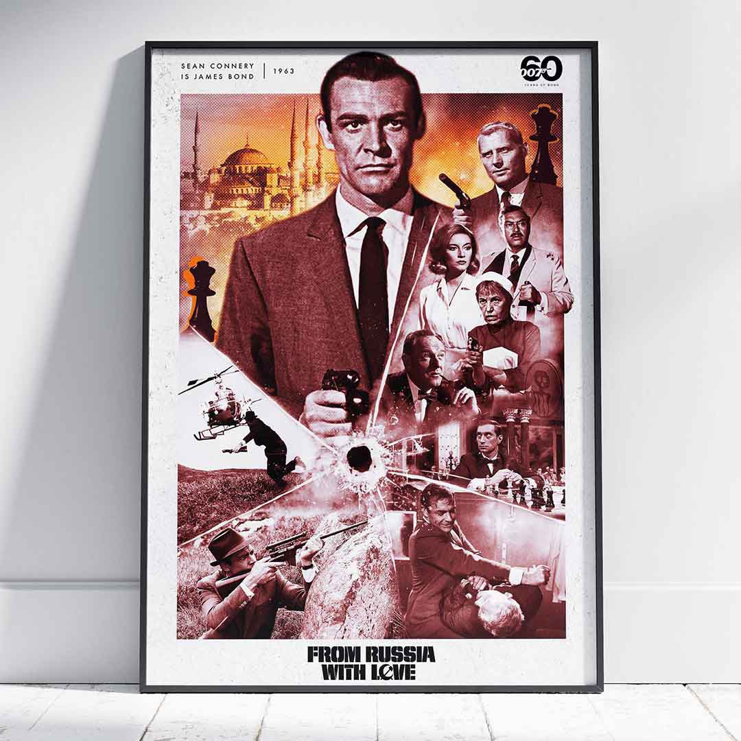 60 years ago today From Russia With Love was released, the train fight scene still great all these years later.

My poster I designed over a year ago part of my Bond tribute series.

#FromRussiaWithLove #JamesBond #SeanConnery #RobertShaw #MoviePoster #60s